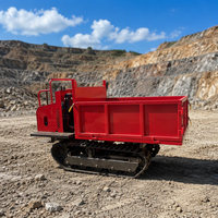 Mini-dumper diesel avec chargeur frontal, dumper sur chenilles pour la livraison de matériaux de construction en montagne
