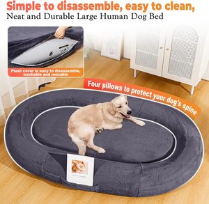 Wholesale Factory High Quality Memory Foam Solid Square <b>Dog</b> <b>Bed</b> for Small Pets 172x92cm - Product Image 6