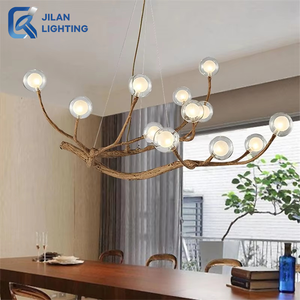 Vintage <strong>Rustic</strong> Tree Branch Glass Chandelier <strong>Lighting</strong> Living Room Hanging Lamp Ceiling Home Deco Lustres <strong>Fixtures</strong> - Product Image 3