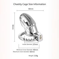 Verrous de chasteté en métal inoxydable pour hommes, cage à pénis, verrou d'abstinence pour hommes, anneaux de réglage
