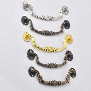 Chinese Style Zinc Alloy Drawer Handles Bar Shape Plated Durable <b>Cabinet</b> Furniture Hardware Accessory - Product Image 1