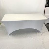 Couverture de table ajustée et extensible Nappe rectangulaire en spandex de 6 pieds pour événements