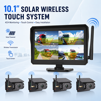 10 İnç 4 Bölmeli Ekranlı Güneş Enerjili Manyetik Kameralı Büyük Araçlar için HD Dijital Kablosuz Kamera İzleme Sistemi