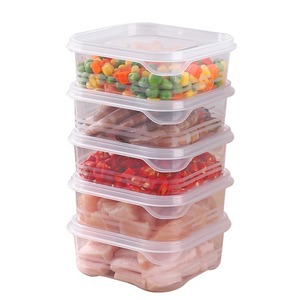 Freezer Storage <b>Boxes</b> Rectangle Airtight Clip On Lid Food Grade For Meat And Vegetables Refrigerator Use - Product Image 5