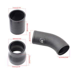 ชุดท่อระบายความร้อนไอดีเทอร์โบชาร์จอลูมิเนียมเหมาะสำหรับ BMW M5 F10 M6 F06 F12 F13 S63 V8 4.4L 2013-2018 AIM091-BK - Product Image 6