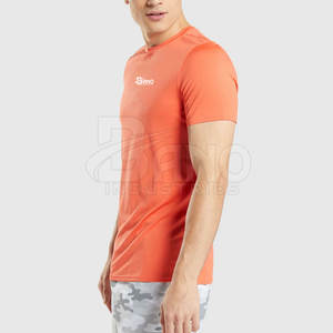 Camisetas de fitness de verano para hombre, estampados sólidos de cuello redondo a la moda, tela de punto cómoda ligera, el mejor Material para entrenamiento - Product Image 2