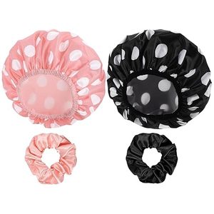 Bas <span class=keywords><strong>de</strong></span> Noël cheveux longs et épais imperméable à l'eau Double couches <span class=keywords><strong>bain</strong></span> cadeaux <span class=keywords><strong>de</strong></span> fête des mères pour les femmes longs cheveux épais bonnets <span class=keywords><strong>de</strong></span> douche - Product Image 2