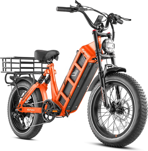 Prix de gros eAhora Juliet Vélo de plage rétro 20 pouces à pneus larges, Vélo électrique vintage, Fatbike sport vintage, Stock UE - Product Image 1
