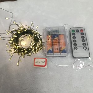 Décoration de Noël à piles, guirlande lumineuse verte, lumières de feux d'artifice, éclairage paysager étanche, lampe de feux d'artifice 200 LED pour cadeau de Noël - Product Image 2
