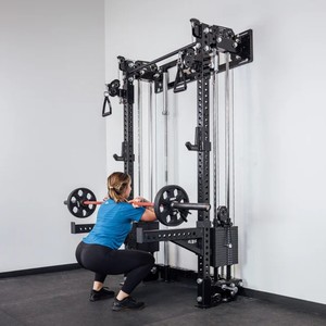 Trainer Funzionale a Parete con Montaggio Laterale, Sistema di Pulegge Regolabile Salvaspazio per Allenamenti Completi a <span class=keywords><strong>Casa</strong></span> - Product Image 2