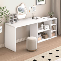 Bureau de direction en forme de L moderne et personnalisable, bureau de forme L réversible en bois avec étagères de rangement pour le bureau à domicile