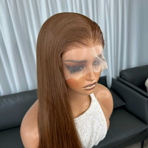 Parrucche Premium in Fibra Resistente al Calore 6*13 HD con Pizzo Trasparente, Onda Morbida Sintetica Color Rame per Donne di Colore, Vendita all'Ingrosso - Product Image 4