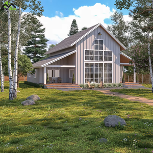 Villa Modular Prefabricada de 2 Pisos, Moderna, con Acero Galvanizado Ligero y Garantía de por Vida, Solución Completa para el Proyecto - Product Image 1