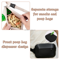 Pochette d'entraînement multifonctionnelle en silicone pour chien, étanche, pour extérieur, avec distributeur de sacs à déjections canines