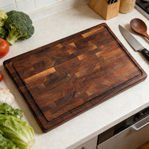 Оптовая продажа разделочных досок из бамбука, акации, бука, ореха, оливы, дуба, тика с лазерной гравировкой логотипа, с ручкой, для кухни, оптом - Product Image 3