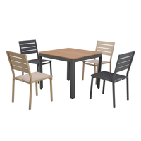 Table de camping en bois moderne, empilable, résistante aux intempéries, pour hôtel, restaurant, plage, parc