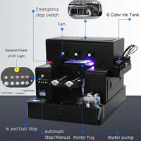 Mesin Cetak Layar Inkjet UV LED SIHAO A3 A4 DTF Resolusi 5760x1440dpi Terhubung USB Otomatis dengan Head Epson/Ricoh Baru Berputar