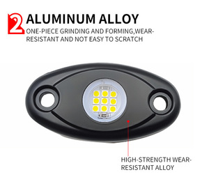 Luz de Chasis para Camiones, Luces LED de Roca Universales con Lámpara de Chasis Automática para Camioneta Todoterreno, Jeep, SUV, ATV, UTV - Product Image 2