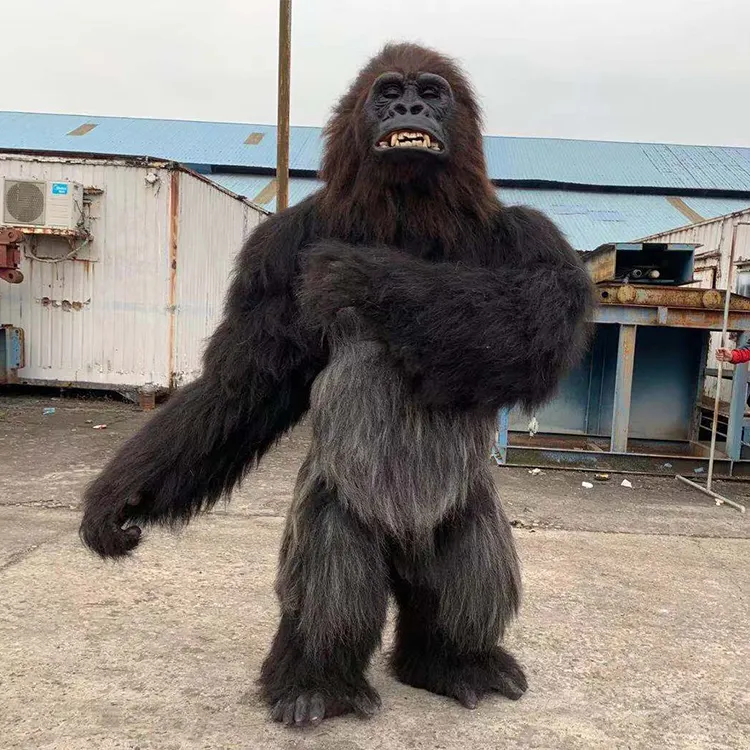 Ad alta Densità di Spugna Gonfiabile Gorilla Costume Della Mascotte Per Adulti