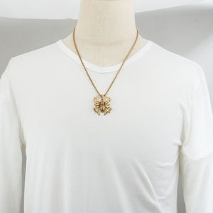 Collar con Colgante de Araña yunnique, Aleación de Zinc Dorada, Cadena de 60 cm, Joyería de Moda para Hombre - Product Image 4