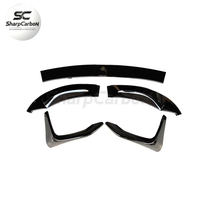 Juego de 5 Piezas de Labio Delantero Negro Brillante para BMW Serie 3 F80 M3 F82 M4 Estilo M P