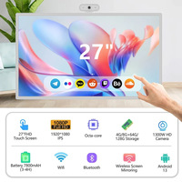 Téléviseur intelligent portable de 22 pouces, écran mobile multimédia tout-en-un, affichage sans fil avec fonction texte, écran 2K