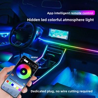 Kit d'éclairage d'ambiance universel pour l'intérieur de la voiture - acrylique dissimulé, 1 à 18, contrôle double via application, aucun câblage requis