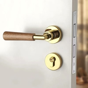 Magnetic silent door <b>handle</b> for interior wooden doors, household split door <b>lock</b> - Product Image 5