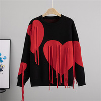 PASUXI Pull d'Hiver en Tricot Sweat-shirt Haut à Manches Longues pour Femmes, Col Rond Basique, Pulls et Chandails Vêtements Féminins