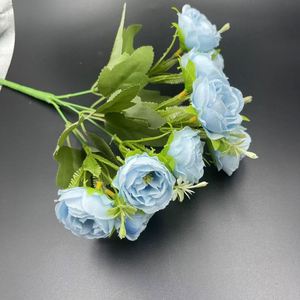 7 Heads Artificial Peony Bouquet with Silk <strong>Leaves</strong> Easy to Clean for Restaurant <strong>Table</strong> Decor - Product Image 3