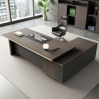 Bureau de direction moderne en L extensible de haute qualité avec panneau de prises à fermeture douce et gestion des câbles, écologique, pour la maison et les PDG