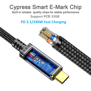 Vente chaude PD 240W 40Gbps prise en charge USB3.2/3.1/3.0/2.0 Type <span class=keywords><strong>C</strong></span> USB4.0 <span class=keywords><strong>c</strong></span>âble 8K 60Hz USB Type <span class=keywords><strong>C</strong></span> à Type <span class=keywords><strong>C</strong></span> <span class=keywords><strong>c</strong></span>âble de charge - Product Image 4