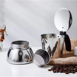 <span class=keywords><strong>Cafetera</strong></span> Moka Kingze de Diseño Clásico para Estufa, <span class=keywords><strong>4</strong></span>, 6 y 10 <span class=keywords><strong>Tazas</strong></span>, Acero Inoxidable, Portátil, <span class=keywords><strong>Cafetera</strong></span> <span class=keywords><strong>Italiana</strong></span> - Product Image 2