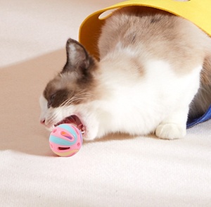 Fournisseurs en gros balle de jouet pour chat de 8cm avec cloche balle d'entraînement interactive jouet pour chats d'intérieur jouets pour chat en plastique <span class=keywords><strong>Jingle</strong></span> Balls - Product Image 3