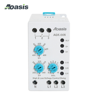 Relais de contrôle de tension AGK-04N 3*380V + neutre, relais de protection moteur, temps de retard 0,1-10 secondes pour protection contre les surtensions ou les sous-tensions