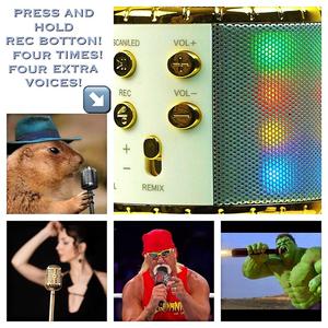 wireless microphone professional karaoke speaker consender handheld microfone LED light radio mikrofon studio record mic - Product Image 4