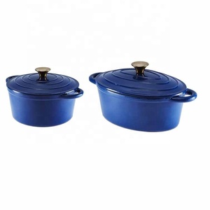 Cocina de Inducción Premium, juego de utensilios de cocina de hierro fundido esmaltado, cazuela con sartén para parrilla, 6 uds. - Product Image 2