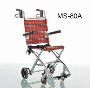 Fauteuil roulant manuel pliable léger en aluminium (MS-80A) - Product Image 1