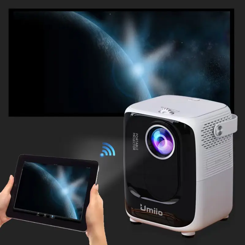 Umiio New Arrival A007 Projector Factory Portable Smart Android 3d 4k Proyector Portatil For home meeting travelling