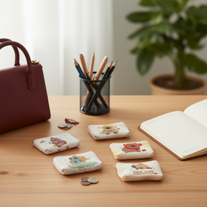 Portamonete Carino a Forma di Capibara 11.5x9cm, Portachiavi con Cerniera per Donne e Ragazze, Accessorio di Moda - Product Image 2