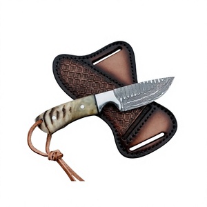 JEXMOO ENTERPRISES Cuchillo de Caza y Desollado de Acero de Damasco Hecho a Mano Personalizado, Punta Caída, Hoja Recta, 9 Pulgadas, 0.5mm de Grosor, Hermoso - Product Image 2