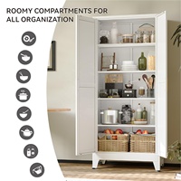 Armoire de rangement moderne en acier laminé à froid, vente en gros d'usine, avec couleur et taille personnalisables, résistante aux taches, pour usage en cuisine