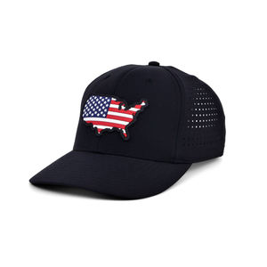 <span class=keywords><strong>GUANLONG</strong></span> Custom Local Crowns Estados Unidos de América Parche de goma Bandera de EE. UU. Rendimiento de relleno Gorra de camionero ajustable Gorra de béisbol - Product Image 3