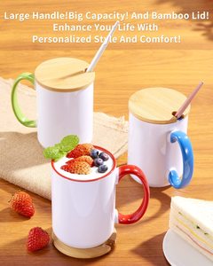Vente en gros, <span class=keywords><strong>fournisseur</strong></span> de tasses à café par sublimation, tasses à thé en céramique et porcelaine de 11oz 15oz avec couvercle - Product Image 3