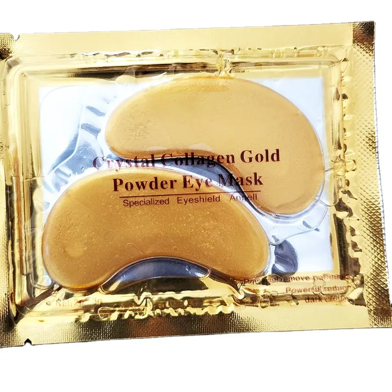 2023 moda logotipo personalizado impreso Etiqueta Privada colágeno oro máscara de ojos