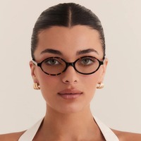 Lunettes de soleil populaires, légères, à monture complète, multicolores, motif léopard, style vintage, protection UV400, design de marque, petite monture en acétate