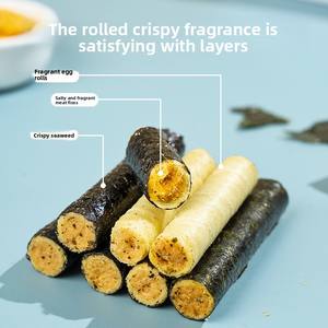 Ben Gong E Le nori ขนมปัง<span class=keywords><strong>กรอบ</strong></span>แบบม้วนไหมขัดฟัน<span class=keywords><strong>หมู</strong></span>ไข่ขนมปังกรอบแซนวิชเนื้อสาหร่ายกรอบขนมคุกกี้ขายส่ง - Product Image 2