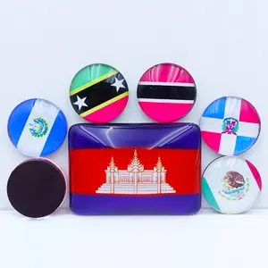Wholesale Customized Home Decoration National Flags Of Various Countries Hot Sale Promotion Acrylic Fridge Magnets