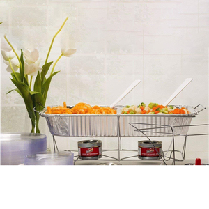 280ml Silver Rectangular Aluminum <b>Foil</b> Food <b>Container</b> - Airline & Aircraft Catering Tray for Cake & Meal - Product Image 6