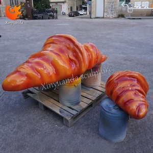 Lớn Croissant sợi thủy tinh điêu khắc, trung tâm thương mại hiển thị trang trí, bánh check-in trang trí - Product Image 3